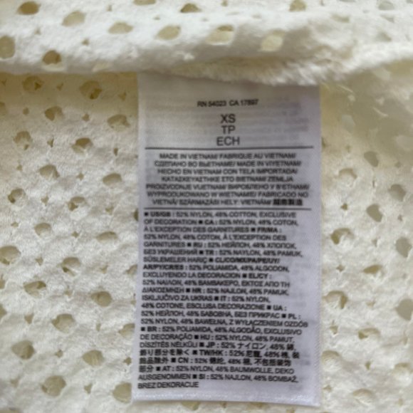 Banana Republic White Lace Cropped Top Size XS - Picture 7 of 8